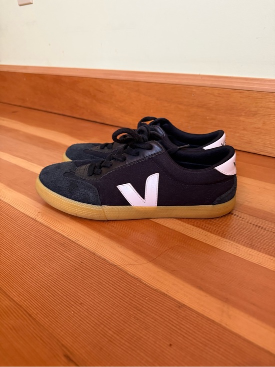Veja Shoes - Veja Volley Leather Black Pierre Sneakers Women's Size 8